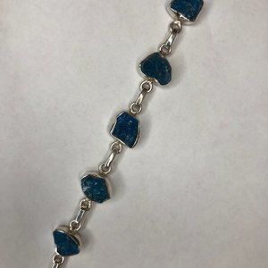 BLUE DRUZY and Sterling Silver bracelet!
